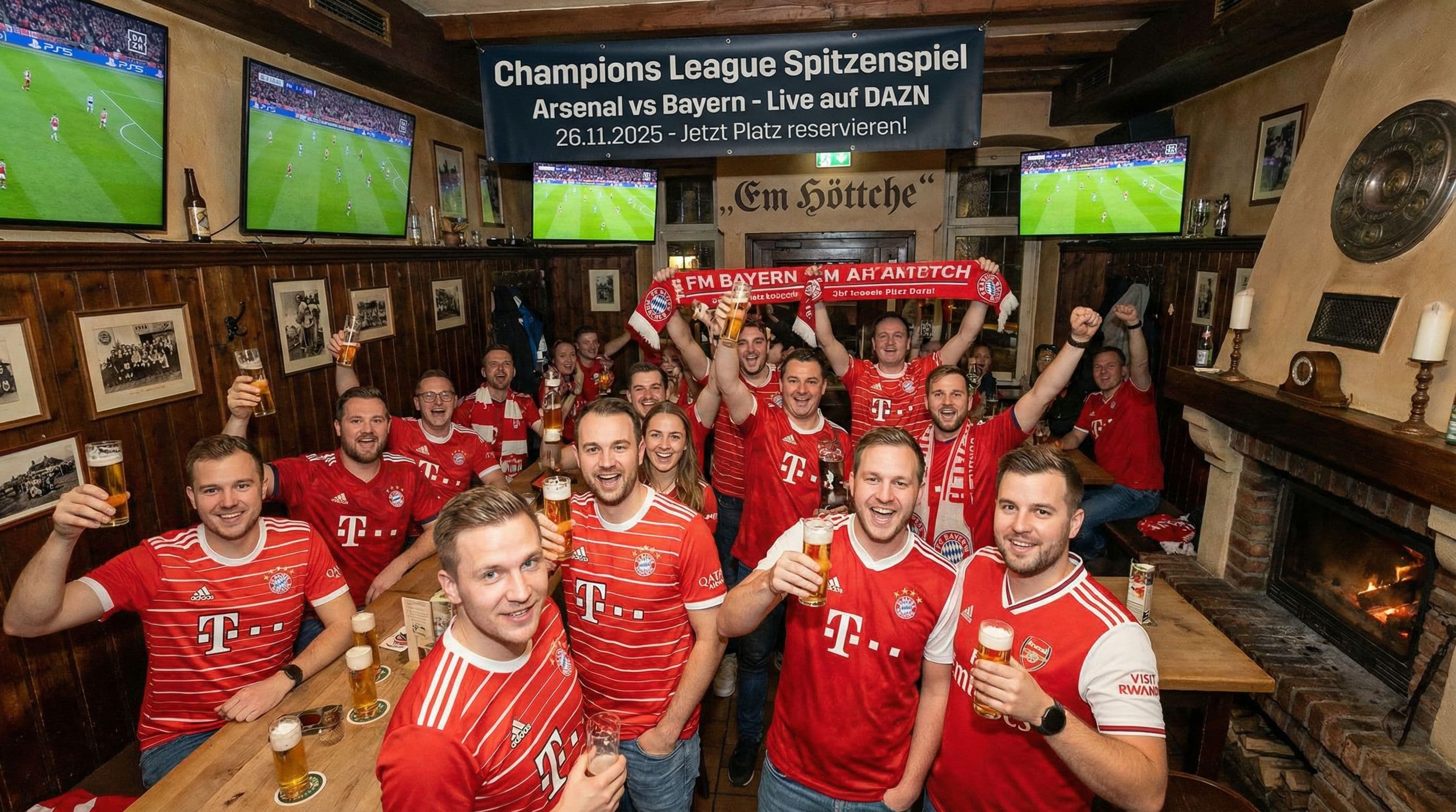Bayern Munich vs Arsenal on 21 Oct 2026 live at Em Höttche